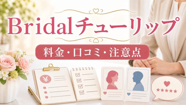 結婚相談所Bridalチューリップ|料金・口コミは?特徴と注意点を解説|PRのアイキャッチ画像