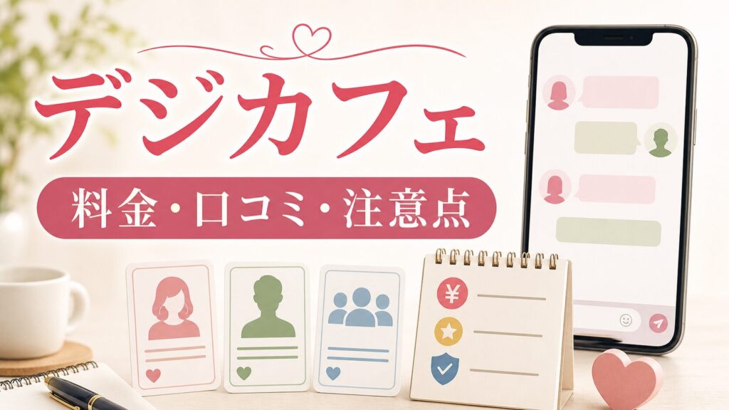 デジカフェ（出会い系コミュニティ）｜料金・口コミは？特徴と注意点を解説｜PRのアイキャッチ画像