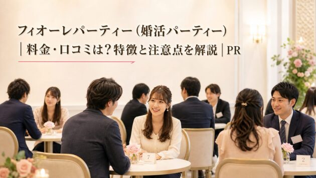 フィオーレパーティー(婚活パーティー)|料金・口コミは?特徴と注意点を解説|PRのアイキャッチ画像
