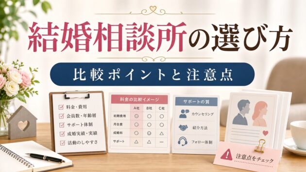 結婚相談所の選び方｜失敗しない比較ポイントと注意点のアイキャッチ画像