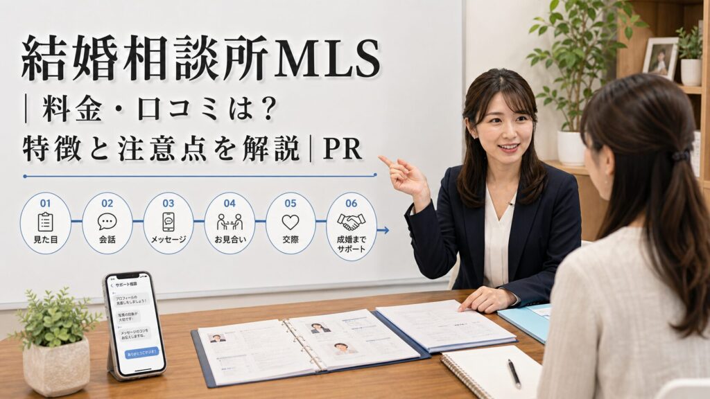 結婚相談所MLS｜料金・口コミは？特徴と注意点を解説｜PRのアイキャッチ画像