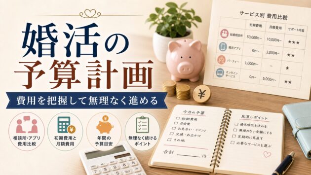 婚活の予算計画|サービス別の費用を把握して無理なく進める方法のアイキャッチ画像