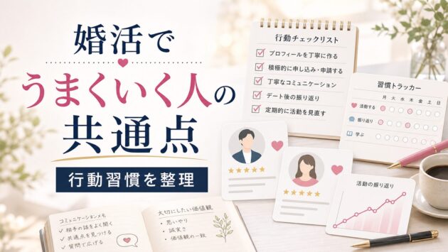 婚活成功者の共通点|うまくいく人が実践していることのアイキャッチ画像