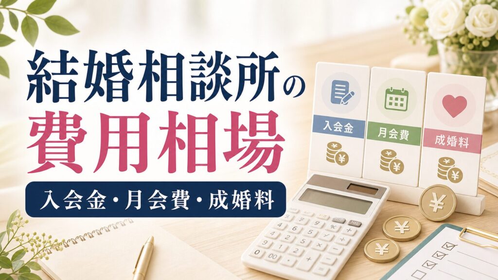 結婚相談所の費用相場｜入会金・月会費・成婚料の内訳と節約ポイントのアイキャッチ画像