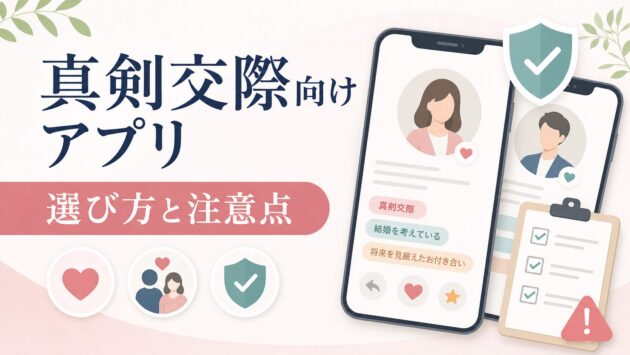 真剣交際向けマッチングアプリの選び方｜遊び目的と区別するポイントのアイキャッチ画像