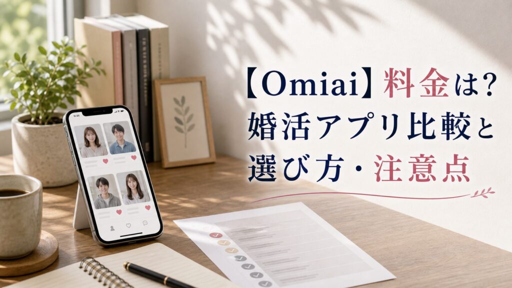 【Omiai】料金は？婚活アプリ比較と選び方・注意点のアイキャッチ画像