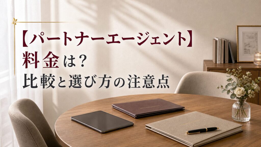 【パートナーエージェント】料金は？比較と選び方の注意点のアイキャッチ画像