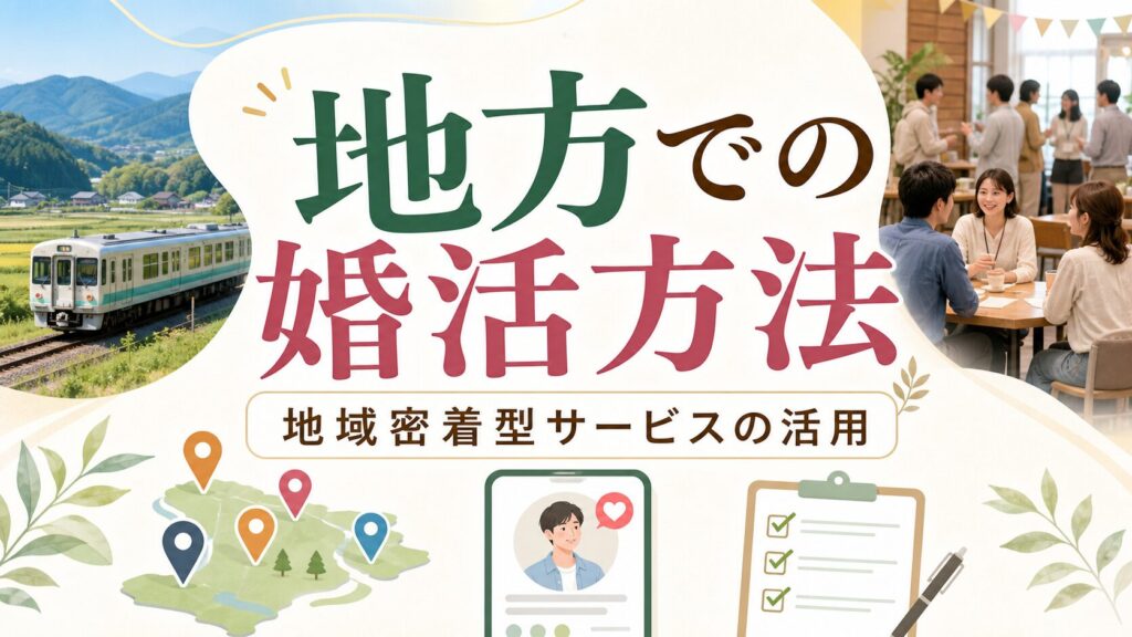 地方での婚活方法｜都市部と異なる選択肢と地域密着型サービスの活用のアイキャッチ画像