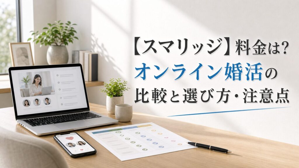 【スマリッジ】料金は？オンライン婚活の比較と選び方・注意点のアイキャッチ画像