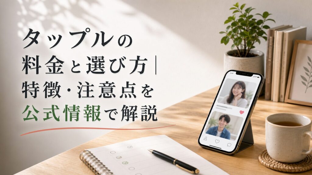 タップルの料金と選び方｜特徴・注意点を公式情報で解説のアイキャッチ画像
