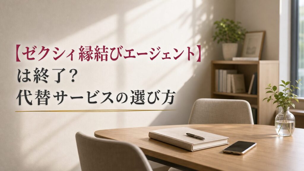 【ゼクシィ縁結びエージェント】は終了？代替サービスの選び方のアイキャッチ画像